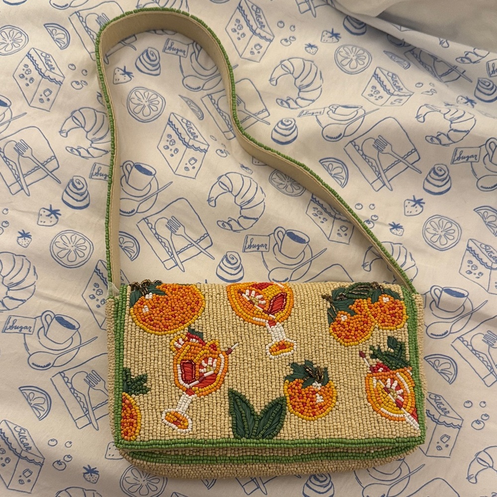 Aperol Spritz beaded bag